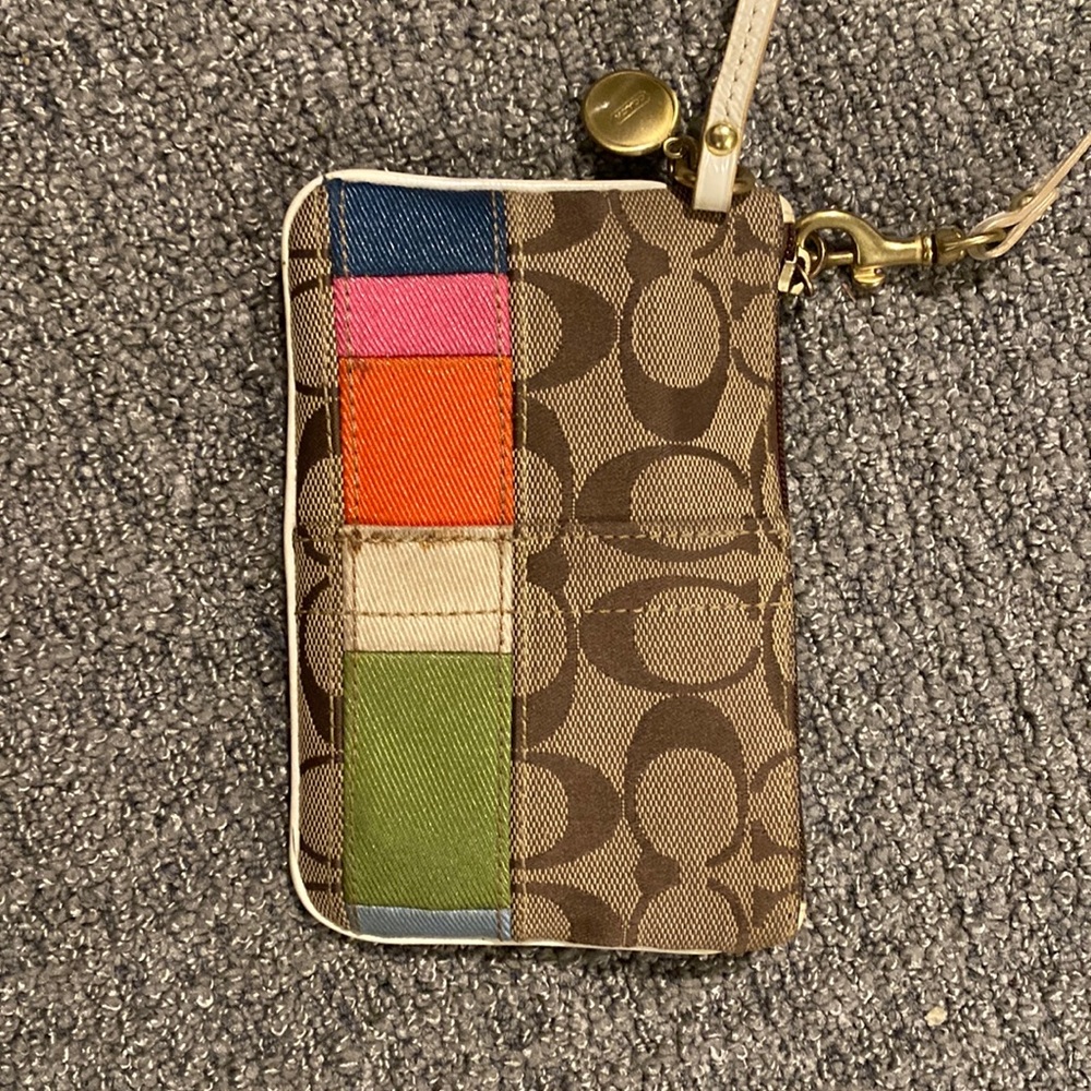 Colorblock Coach wristlet